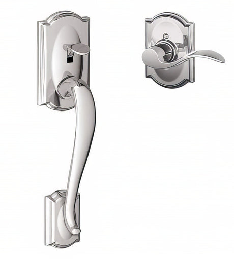 Schlage FE285CAM625ACCCAMLH polished chrome electronic keypad lower half handleset