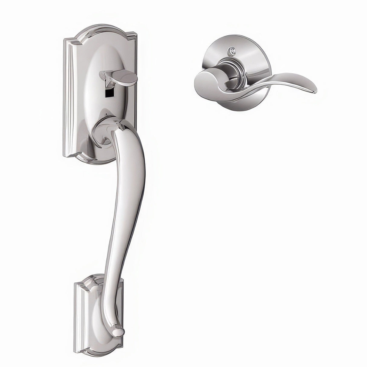 Schlage FE285CAM625ACCRH bright chrome electronic keypad lower half handleset