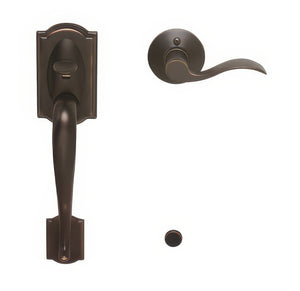 Schlage FE285-CAM-ACC-RH Electronic Security Camelot Lower Handleset with Accent Interior Right Hand Lever