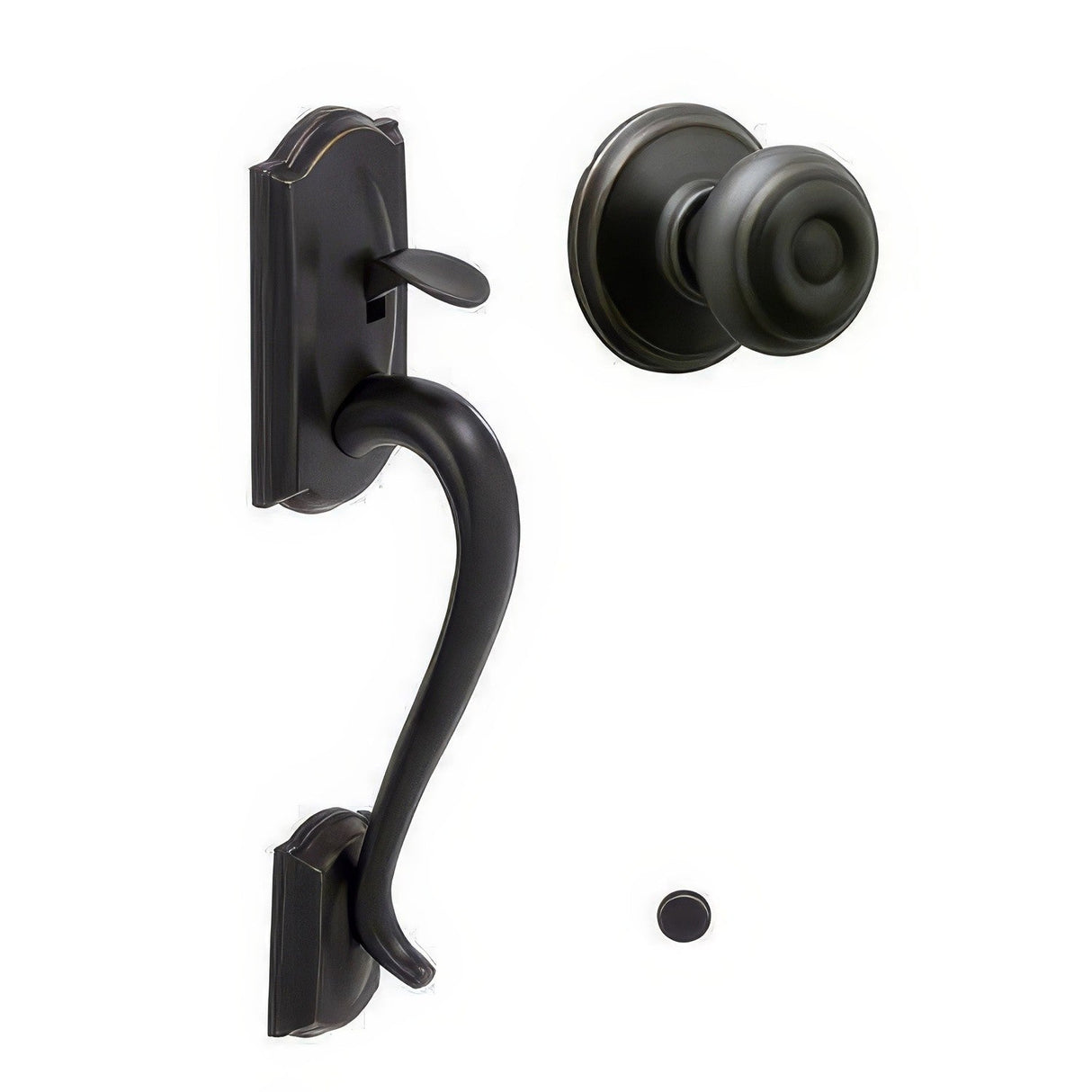 Schlage FE285CAM716GEO aged bronze electronic keypad lower half handleset