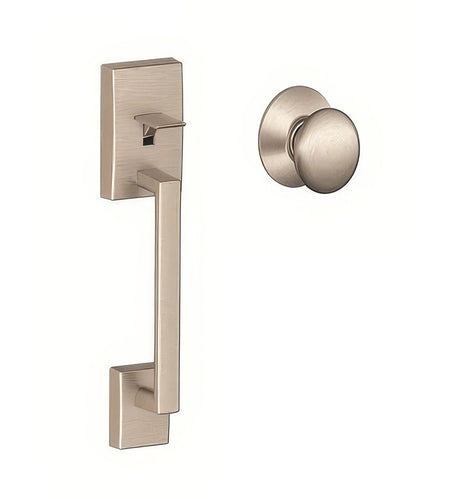Schlage FE285CEN619PLY satin nickel bottom half handleset