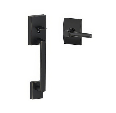 Schlage FE285CEN622BRWCEN matte black bottom half handleset