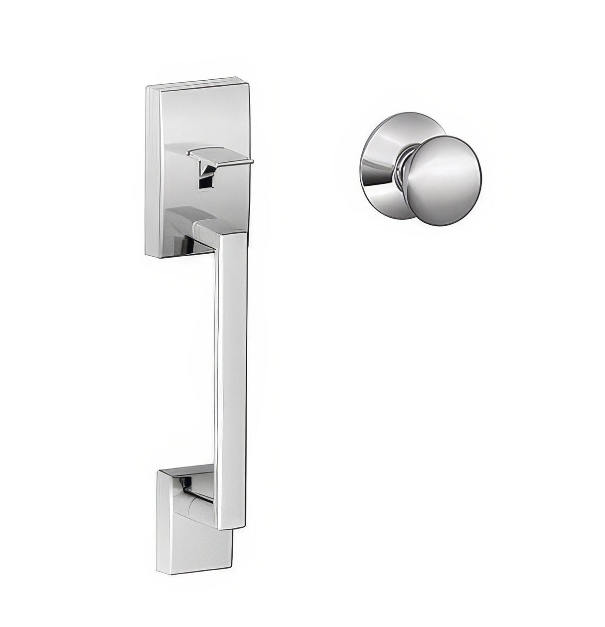 Schlage FE285CEN625PLY bright chrome bottom half handleset