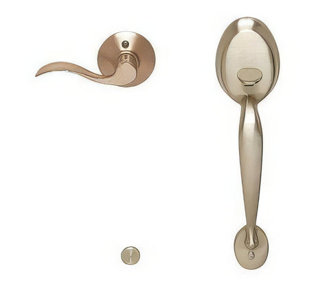 Schlage FE285PLY619ACCRH satin nickel electronic keypad lower half handleset