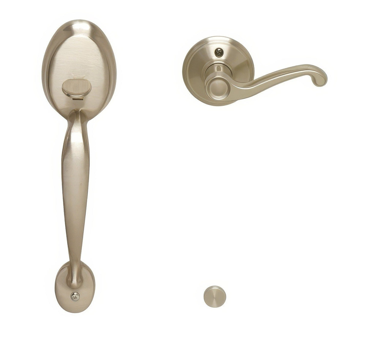 Schlage FE285PLY619FLALH satin nickel electronic keypad lower half handleset