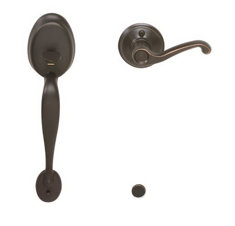 Schlage FE285PLY716FLALH aged bronze electronic keypad lower half handleset