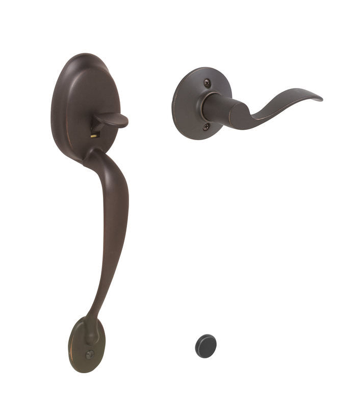 Schlage FE285PLY716ACCLH aged bronze electronic keypad lower half handleset