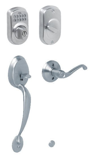 Schlage FE365PLY613FLALH oil rubbed bronze electronic keypad handleset