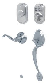 Schlage FE365PLY626FLARH satin chrome electronic keypad handleset