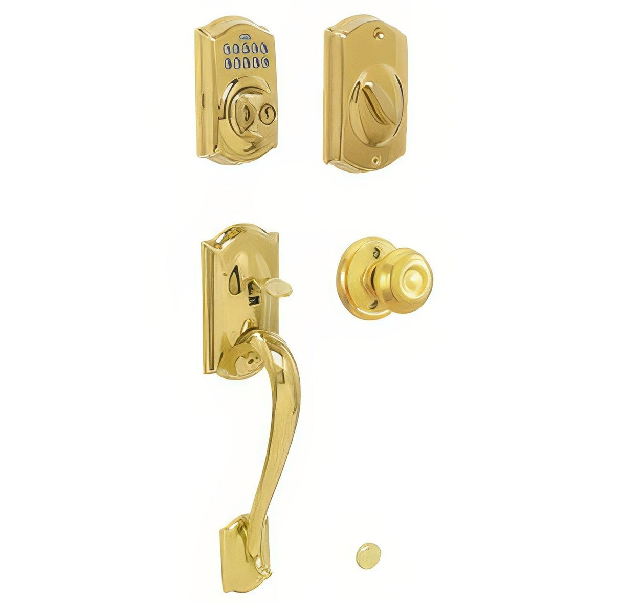 Schlage FE365CAM505GEO Camelot, Electronic Security, Georgian electronic keypad handleset, additional view