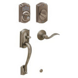 Schlage FE365CAM620ACCLH antique nickel electronic keypad handleset