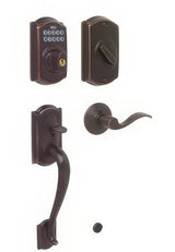 Schlage FE365CAM716ACCLH aged bronze electronic keypad handleset