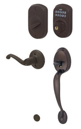 Schlage FE365PLY613FLARH oil rubbed bronze electronic keypad handleset
