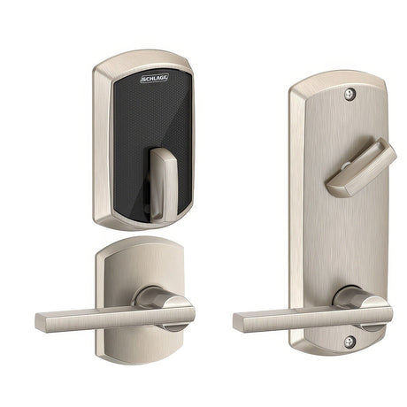 Schlage FE410FGRW512LAT619 satin nickel touchscreen keyed entry locks