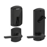 Schlage FE410FGRW512LAT622 matte black touchscreen keyed entry locks