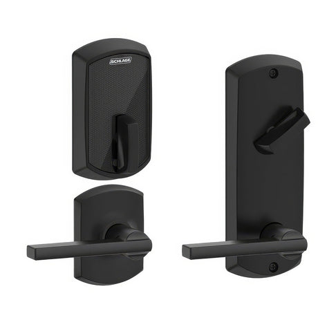 Schlage FE410FGRW512LAT622 matte black touchscreen keyed entry locks