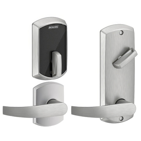 Schlage FE410FGRW512NEP626 satin chrome touchscreen keyed entry locks