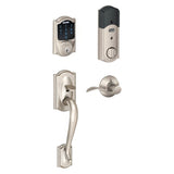 Schlage FE489WBCCAM619ACC satin nickel touchscreen deadbolt