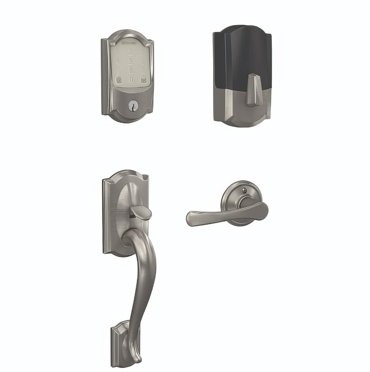 Schlage FE489WBCCAM619VLA satin nickel touchscreen deadbolt