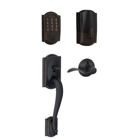 Schlage FE489WBCCAM716ACC aged bronze touchscreen deadbolt