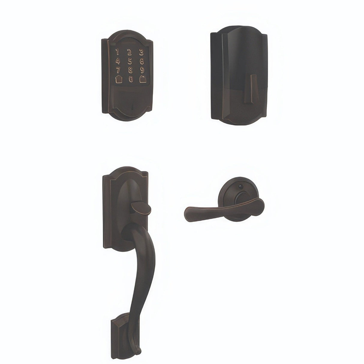 Schlage FE489WBCCAM716VLA aged bronze touchscreen deadbolt