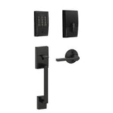 Schlage FE489WBCCEN622LAT matte black touchscreen deadbolt