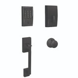 Schlage FE489WBCCEN622PLY matte black touchscreen deadbolt