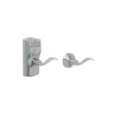 Schlage FE575CAM626ACC satin chrome keypad entry door lever