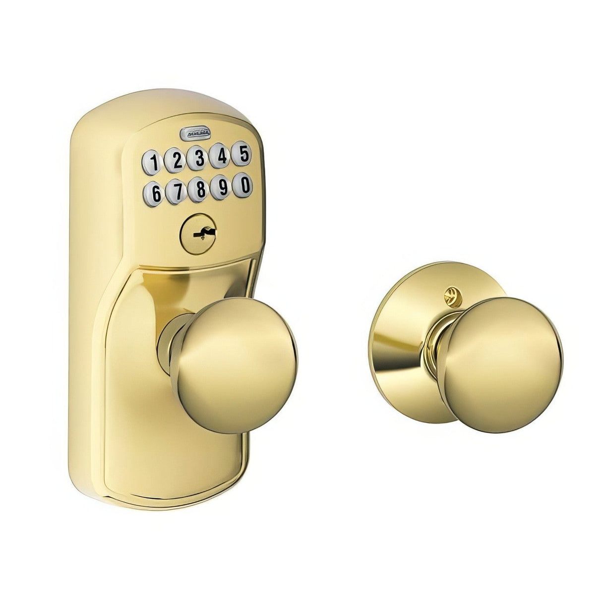 Schlage FE575PLY505PLY Electronic Security Plymouth Keypad Entry Door Knob
