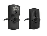Schlage FE595CAM622ACC matte black keypad entry door lever