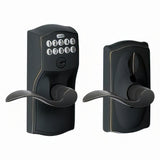 Schlage FE595CAM716ACC aged bronze keypad entry door lever