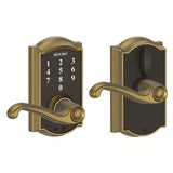 Schlage FE695CAM609FLA antique brass touchscreen keyed entry locks