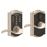 Schlage FE695CAM619ACC satin nickel keyless deadbolt