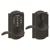 Schlage FE695CAM622ACC matte black keyless deadbolt