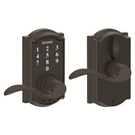 Schlage FE695CAM716ACC aged bronze keyless deadbolt