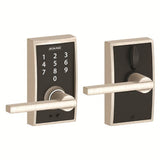 Schlage FE695CEN619LAT satin nickel touchscreen keyed entry locks