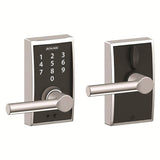 Schlage FE695CEN625BRW bright chrome touchscreen keyed entry locks
