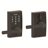 Schlage FE695CEN716BRW aged bronze touchscreen keyed entry locks