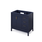 Jeffrey Alexander Theodora 36" Hale Blue Single Sink Bathroom Vanity with Calacatta Vienna Quartz Top - 8 in. Widespread Faucet Top product image 3