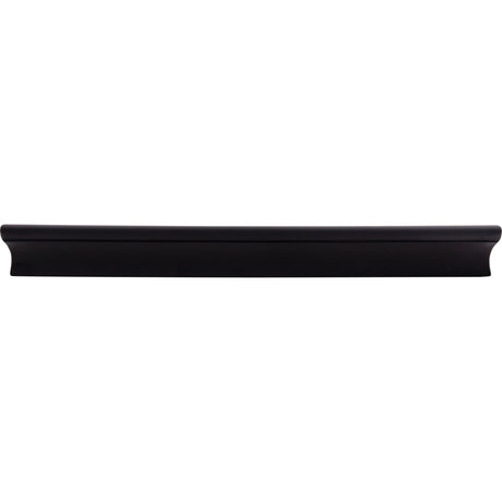 Top Knobs TK556BLK Glacier 8" Center to Center Finger Pull Flat Black