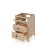 Jeffrey Alexander Katara 24" Natural Oak Single Sink Bathroom Vanity with White Quartz Top - 8 in. Widespread Faucet Top - VKITKAT24NOWQR1 product image 3