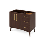 Jeffrey Alexander Dashwood Dark Walnut Single Sink Bathroom Vanity with White Resin Top - 8 in. Widespread Faucet Top - VKITDAS42DWRER product image 2