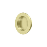 Deltana FP238U3-UNL unlacquered bright brass flush pull