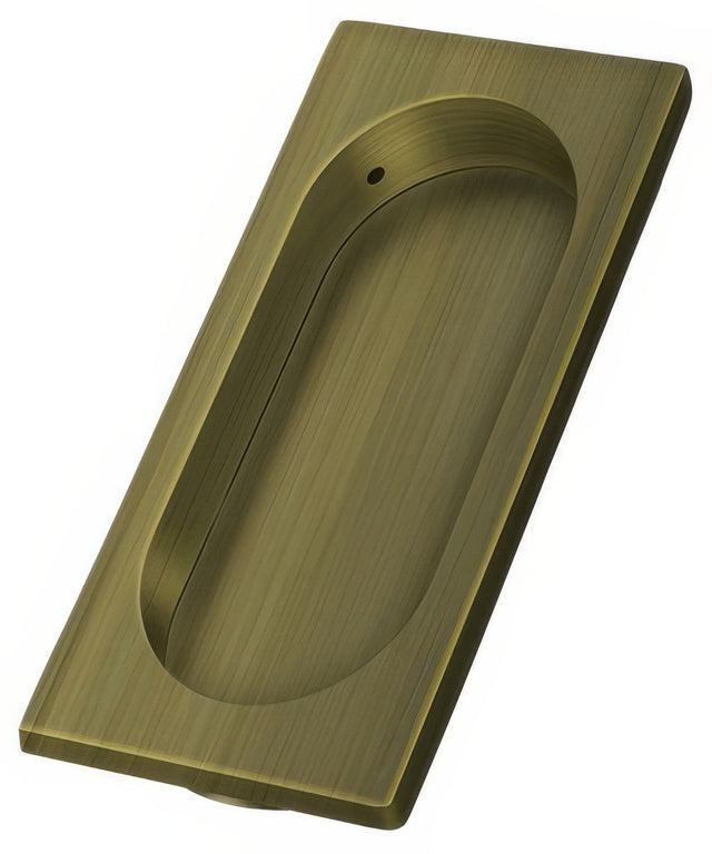 Deltana FP4134U5 antique brass flush pull