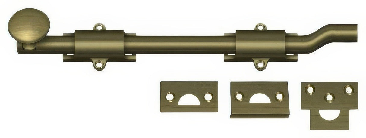Deltana FPG105 antique brass surface bolt