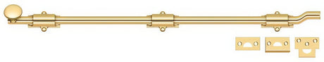 Deltana FPG26CR003 lifetime polished brass surface bolt
