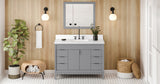 Jeffrey Alexander Theodora 48" Grey Single Sink Bathroom Vanity with White Quartz Top - 8 in. Widespread Faucet Top product image 6