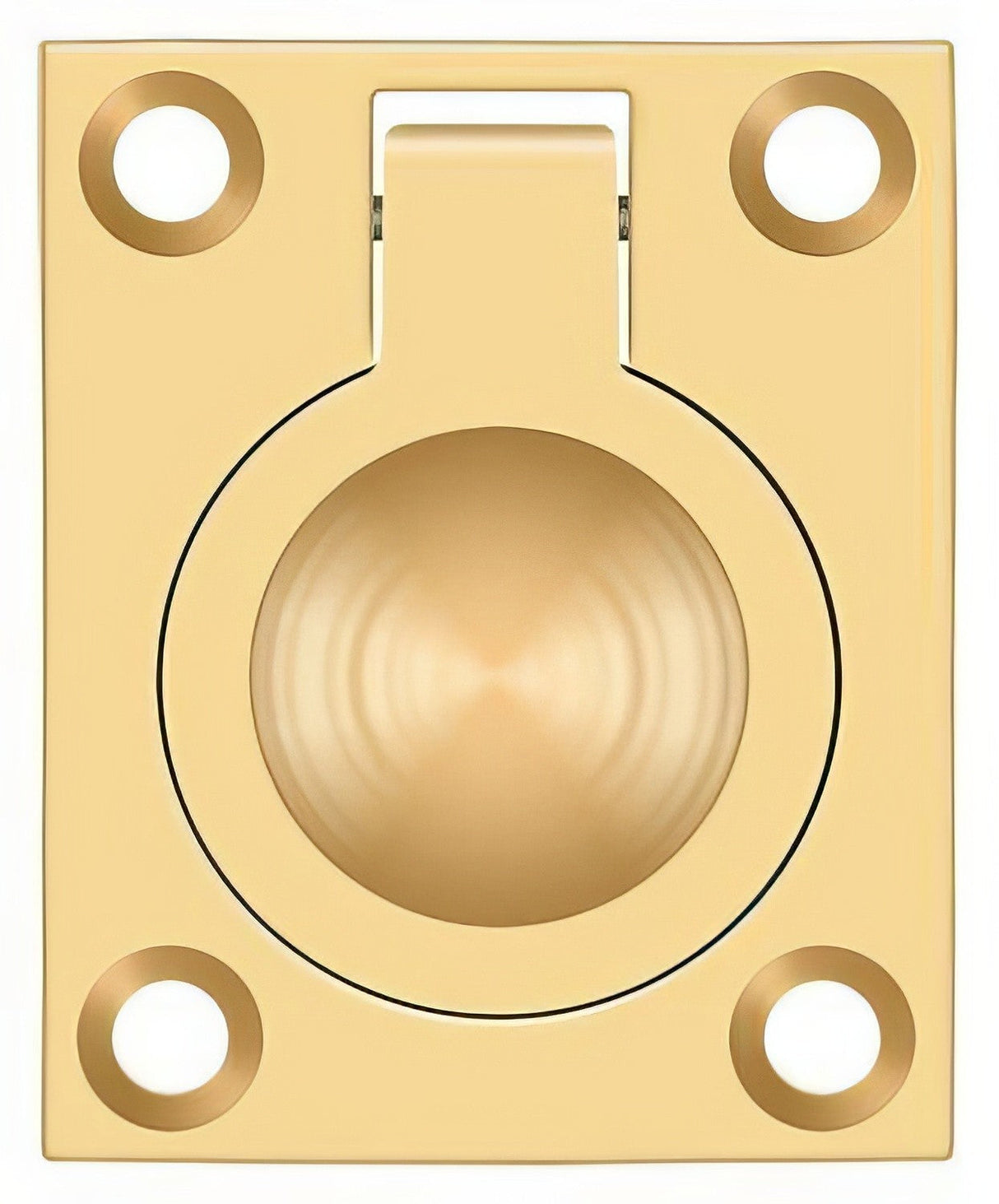 Deltana FRP175CR003 lifetime polished brass flush ring pull
