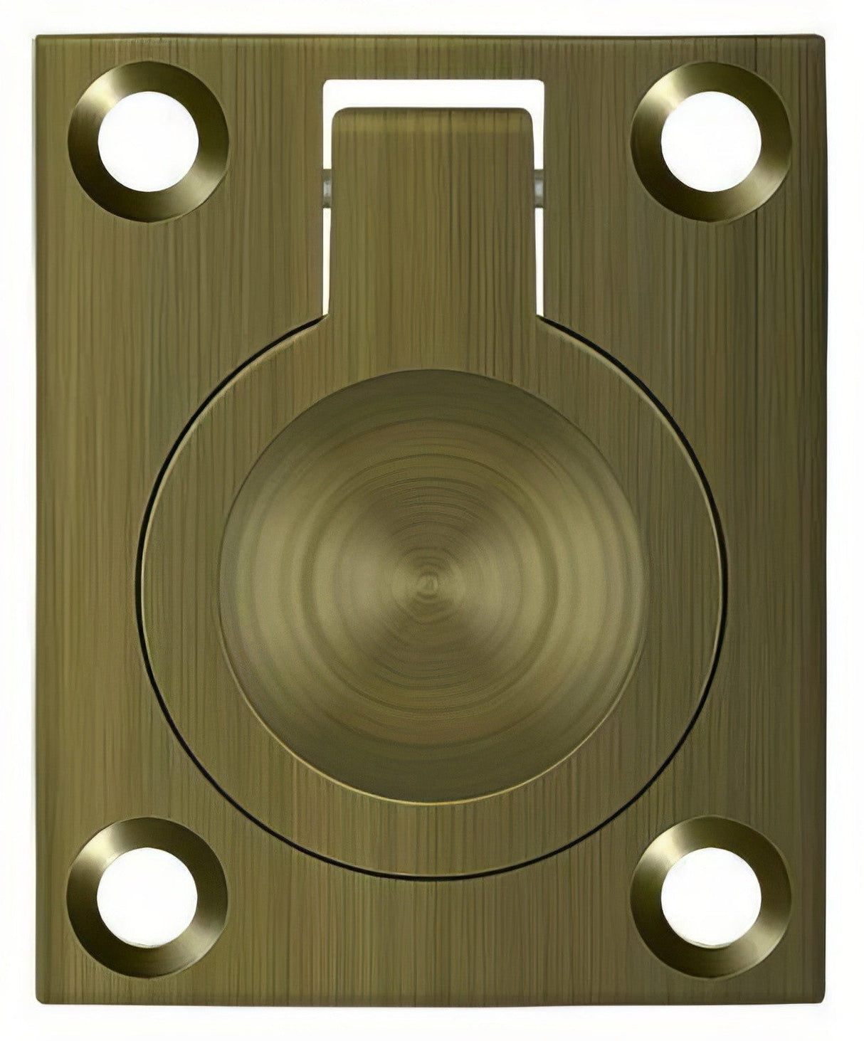 Deltana FRP175U5 antique brass flush ring pull