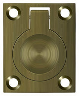 Deltana FRP175U5 antique brass flush ring pull